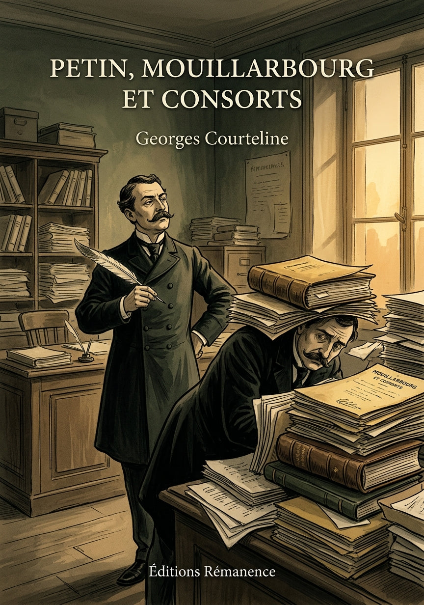 Livre Petin, Mouillarbourg et consorts par Georges Courteline - Couverture - Editions Remanence