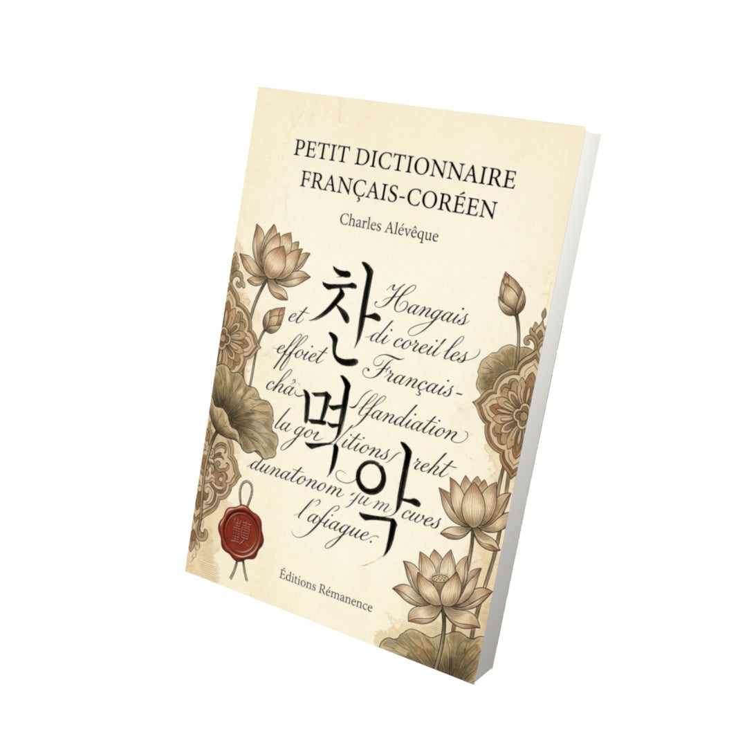 Livre Petit dictionnaire français-coréen par Charles Alévêque - Vue 3D - Editions Remanence