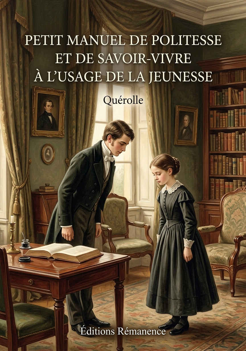 Livre Petit manuel de politesse et de savoir-vivre à l’usage de la jeunesse par Quérolle - Couverture - Editions Remanence