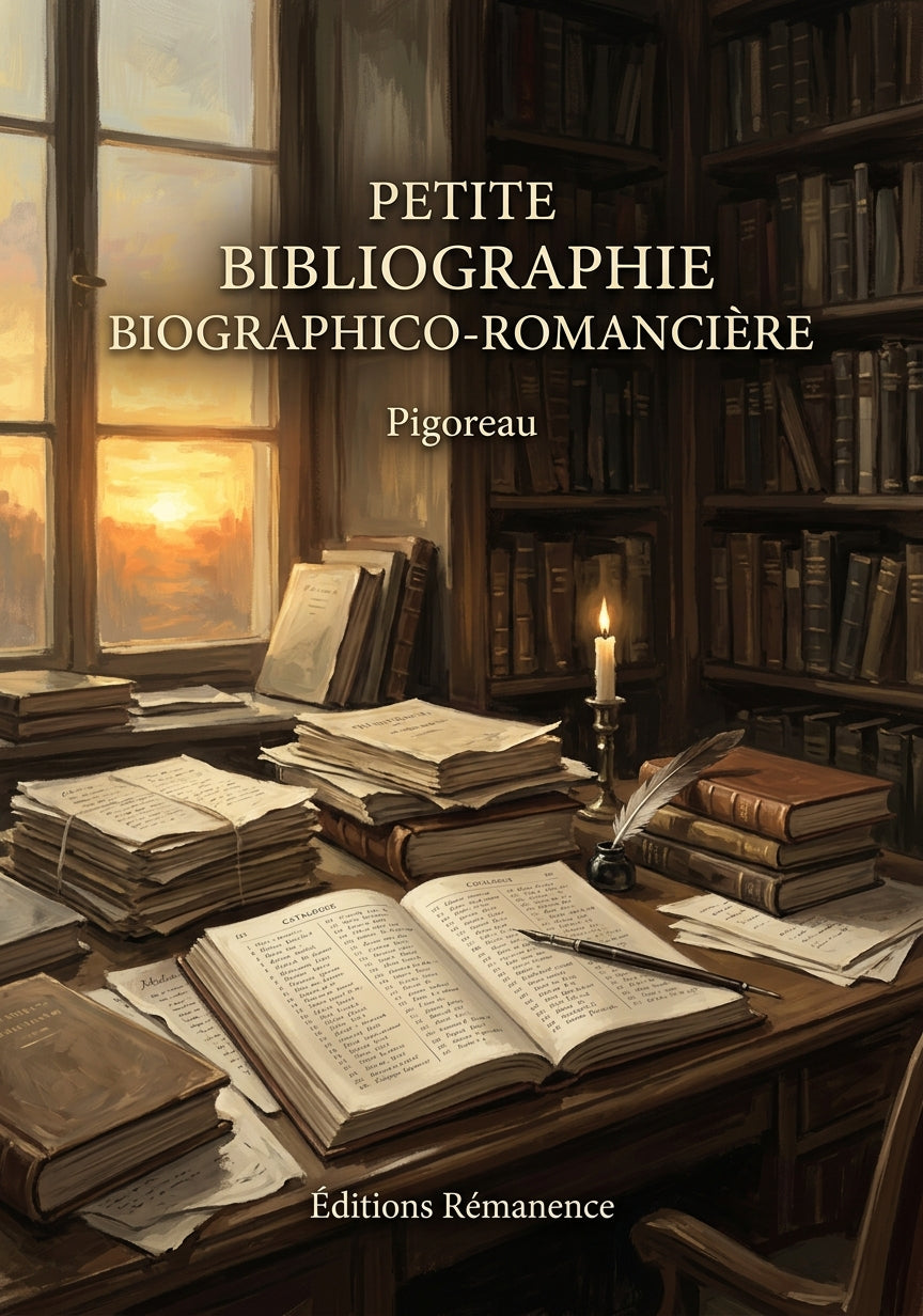 Livre Petite Bibliographie biographico-romancière par Pigoreau - Couverture - Editions Remanence