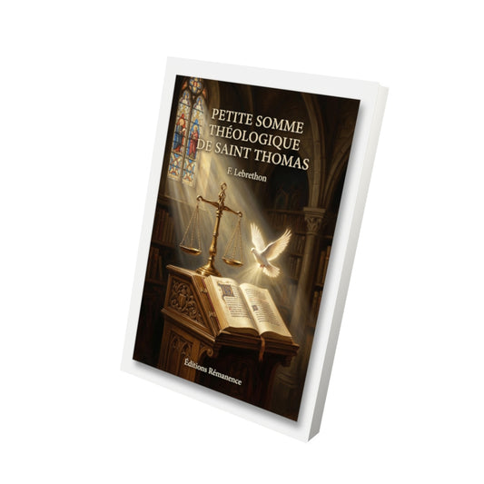 Livre Petite somme théologique de Saint Thomas - F. Lebrethon - Vue 3D - Editions Remanence