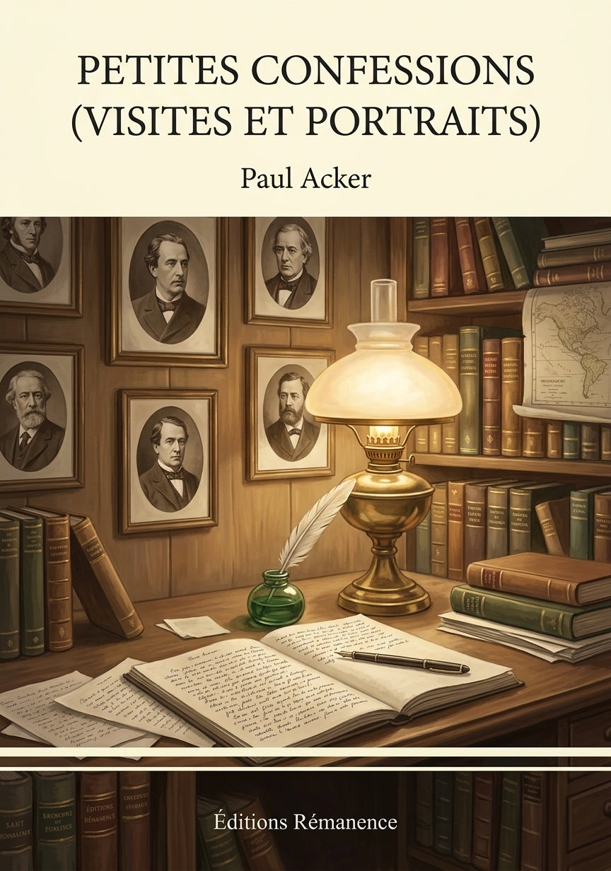 Livre Petites Confessions (Visites et Portraits) par Paul Acker - Couverture - Editions Remanence