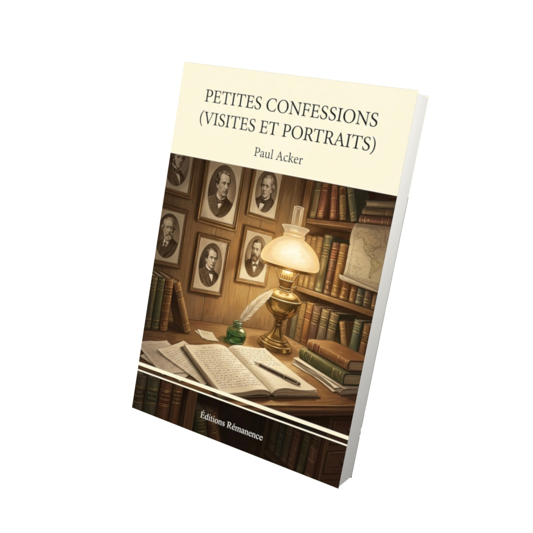 Livre Petites Confessions (Visites et Portraits) par Paul Acker - Vue 3D - Editions Remanence