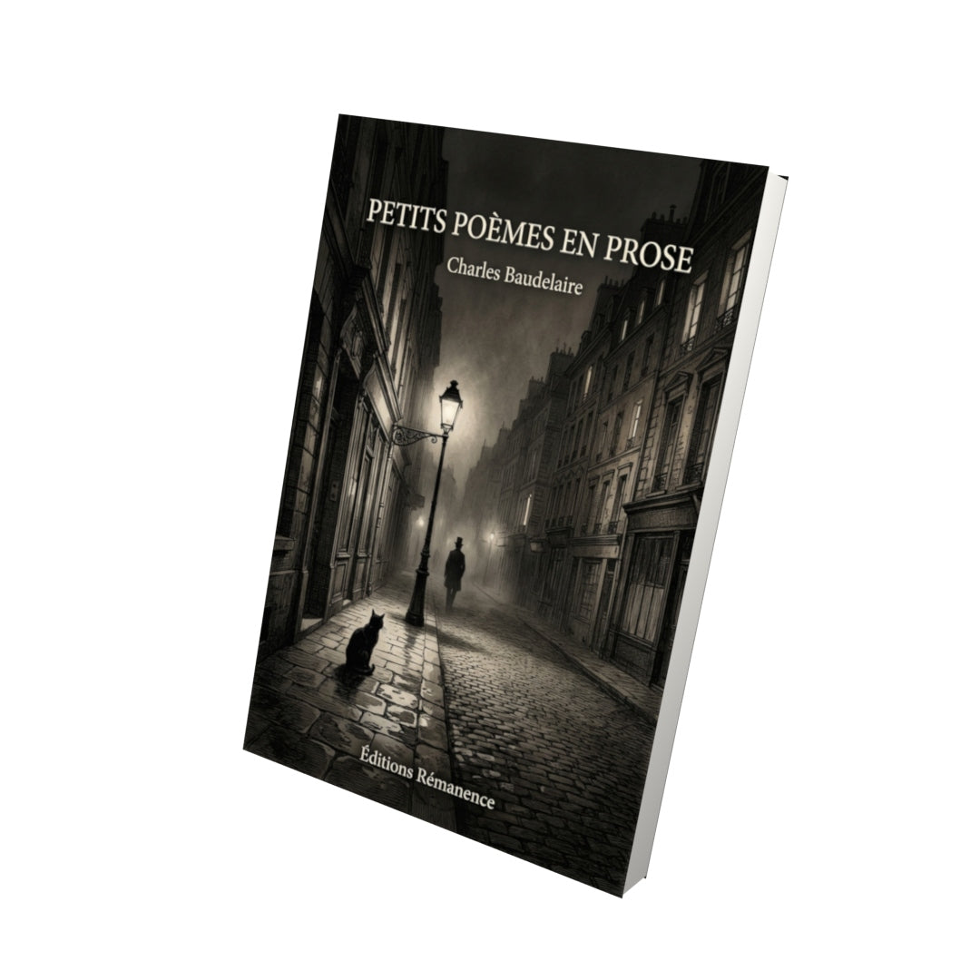 Livre Petits Poèmes en prose par Charles Baudelaire - Vue 3D - Editions Remanence
