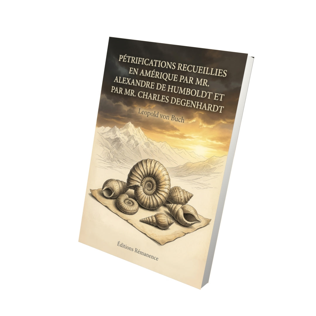 Livre Pétrifications recueillies en Amérique par Mr. Alexandre de Humboldt et par Mr. Charles Degenhardt par Leopold von Buch - Vue 3D - Editions Remanence