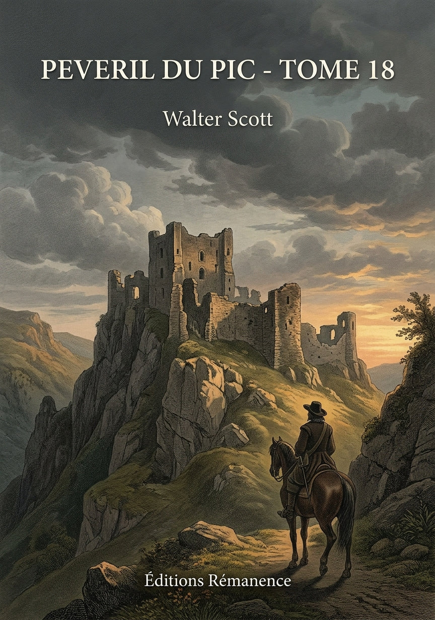 Livre Peveril du Pic - Tome 18 par Walter Scott - Couverture - Editions Remanence