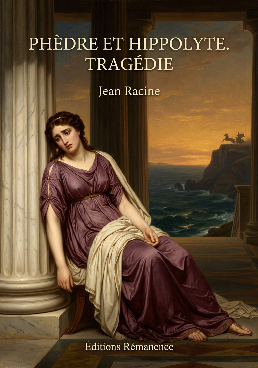 Livre Phèdre et Hippolyte. Tragédie par Jean Racine - Couverture - Editions Remanence