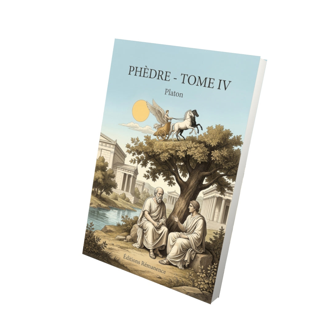 Livre Phèdre - Tome IV par Platon - Vue 3D - Editions Remanence