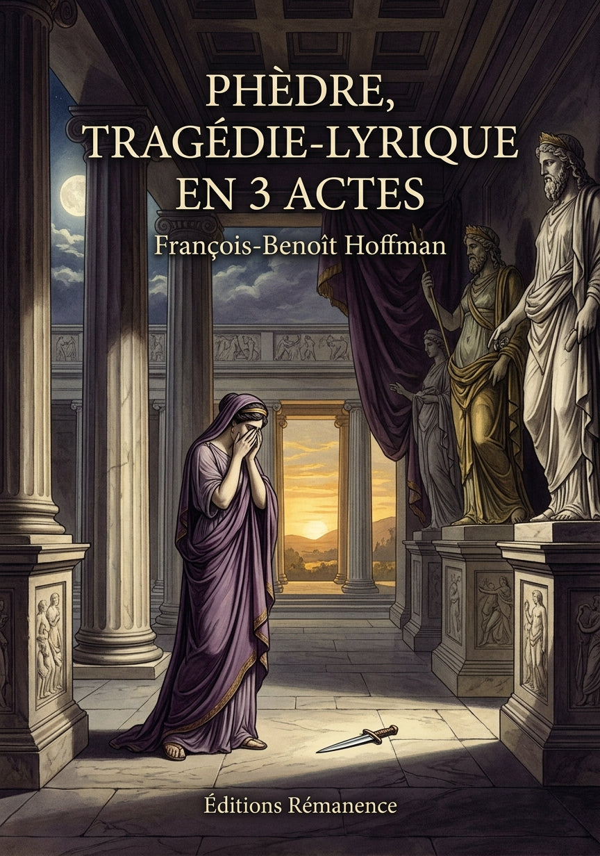 Livre Phèdre, tragédie-lyrique en 3 actes par François-Benoît Hoffman - Couverture - Editions Remanence