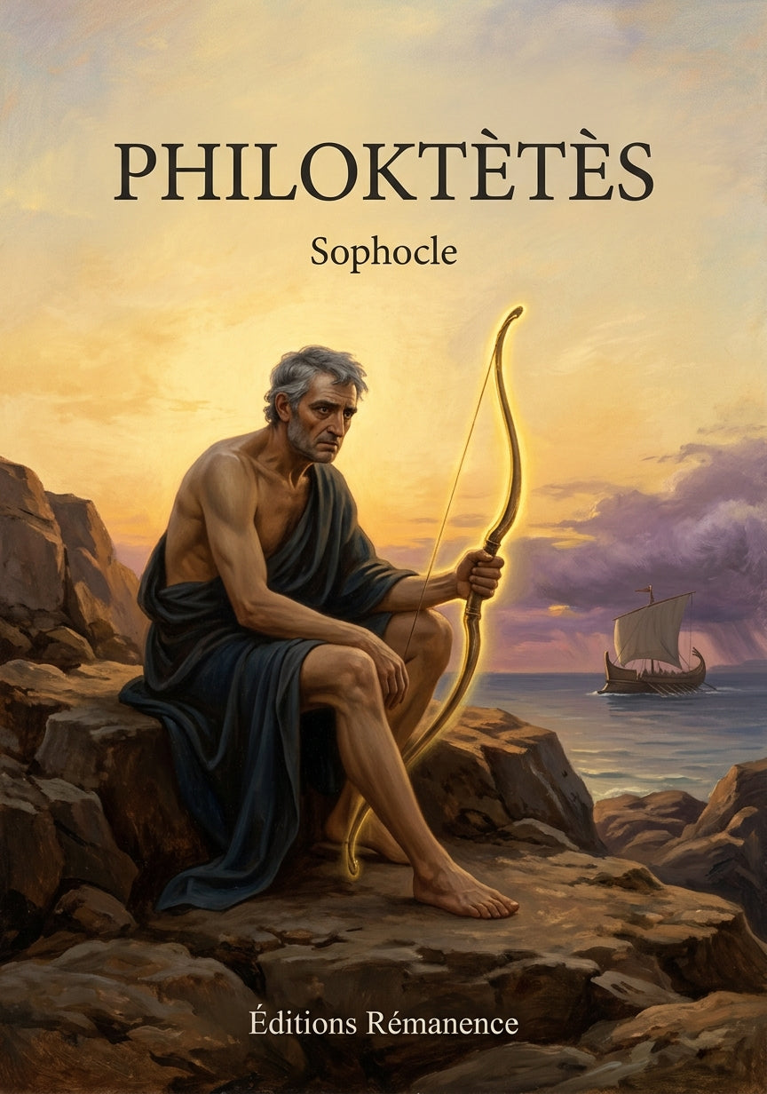 Livre Philoktètès par Sophocle - Couverture - Editions Remanence