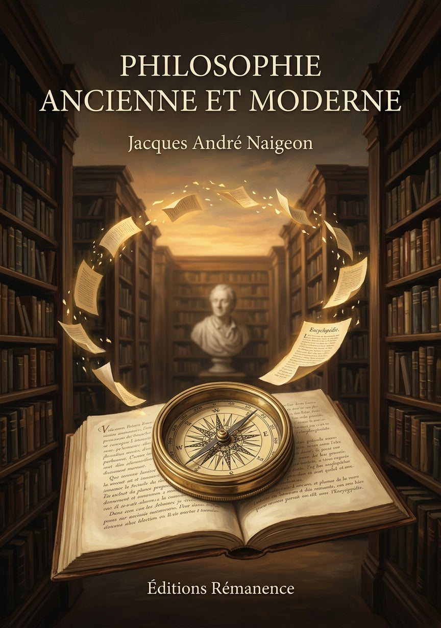 Livre Philosophie ancienne et moderne par Jacques André Naigeon - Couverture - Editions Remanence