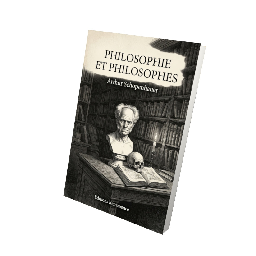 Livre Philosophie et philosophes par Arthur Schopenhauer - Vue 3D - Editions Remanence