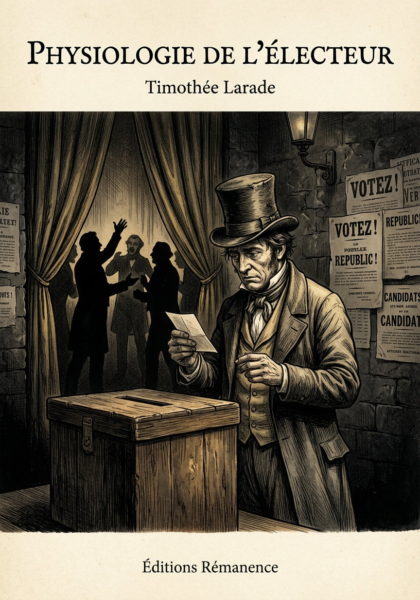 Livre Physiologie de l’électeur par Timothée Larade - Couverture - Editions Remanence