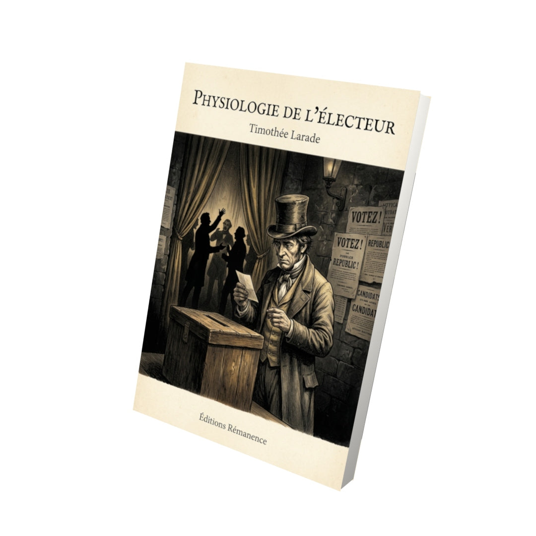 Livre Physiologie de l’électeur par Timothée Larade - Vue 3D - Editions Remanence