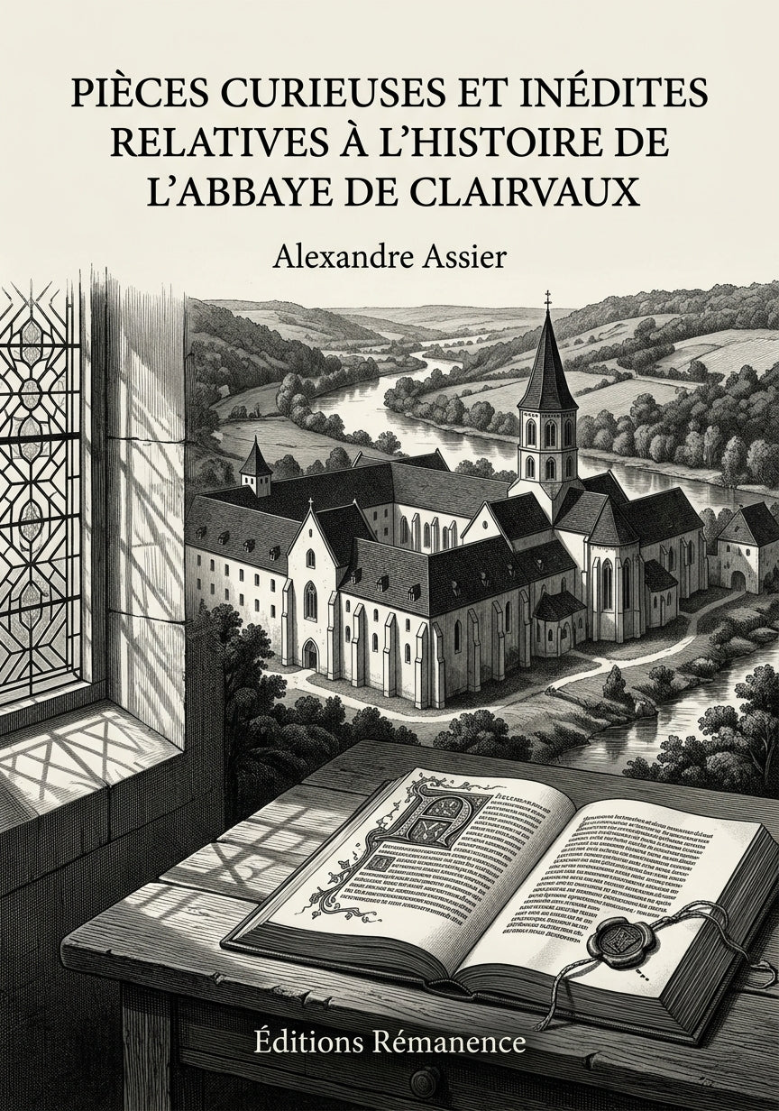 Livre Pièces curieuses et inédites relatives à l'histoire de l'abbaye de Clairvaux par Alexandre Assier - Couverture - Editions Remanence