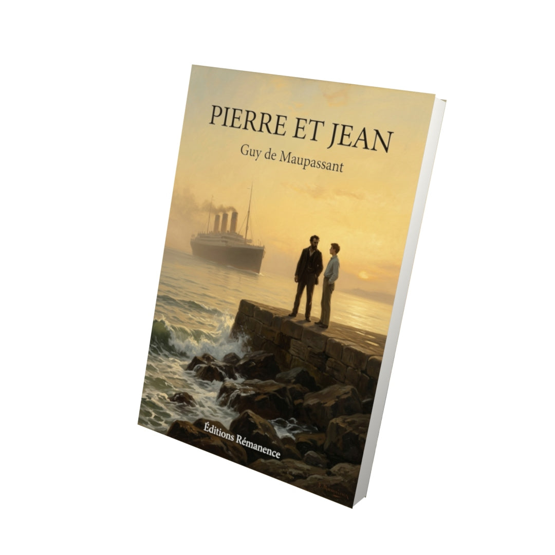 Livre Pierre et Jean par Guy de Maupassant - Vue 3D - Editions Remanence