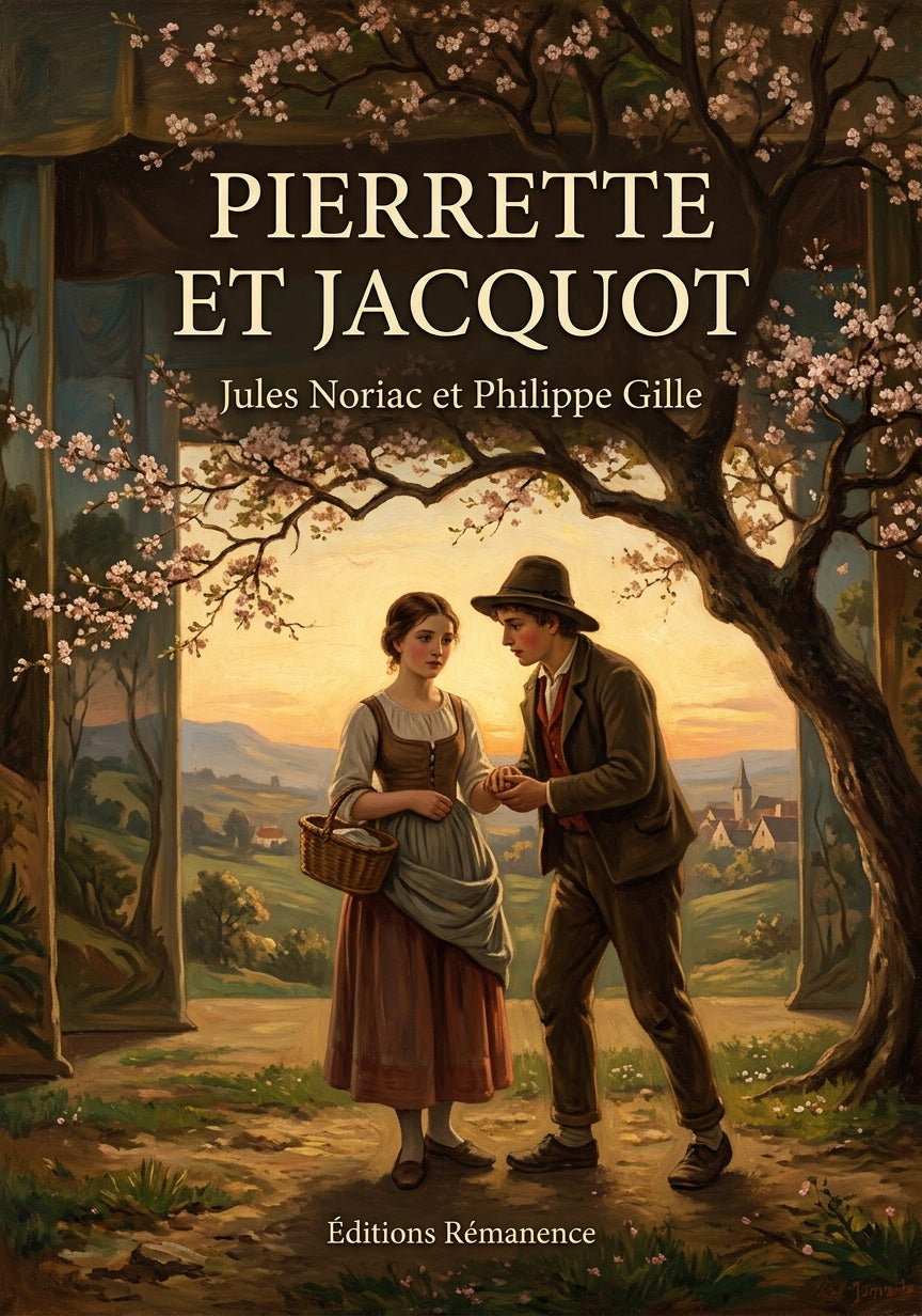 Livre Pierrette et Jacquot par Jules Noriac et Philippe Gille - Couverture - Editions Remanence