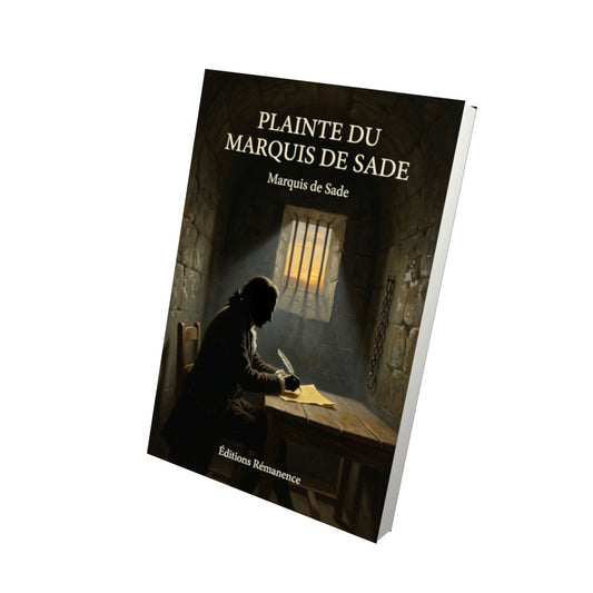 Livre Plainte du marquis de Sade par Marquis de Sade - Vue 3D - Editions Remanence