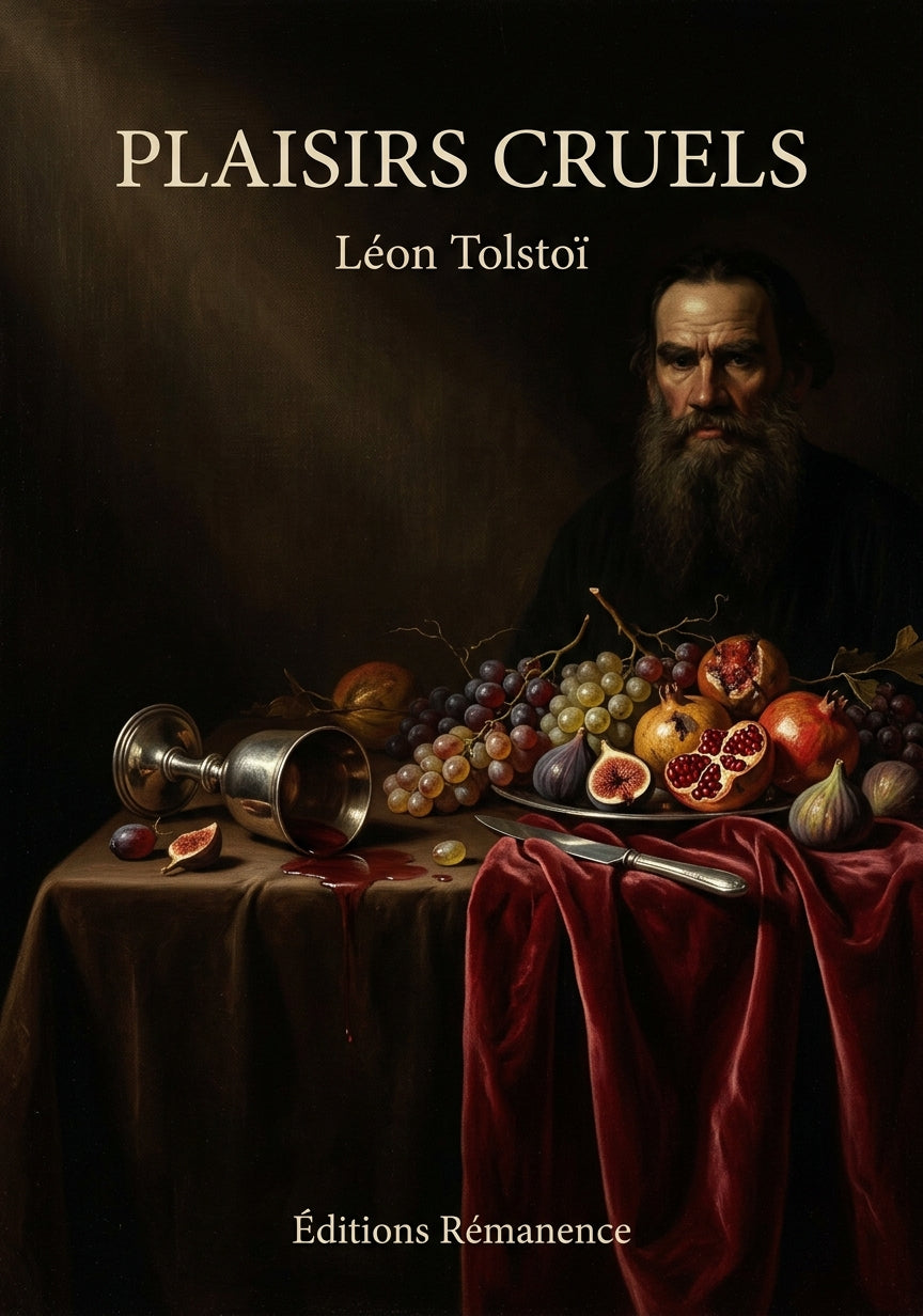Livre Plaisirs cruels par Léon Tolstoï - Couverture - Editions Remanence