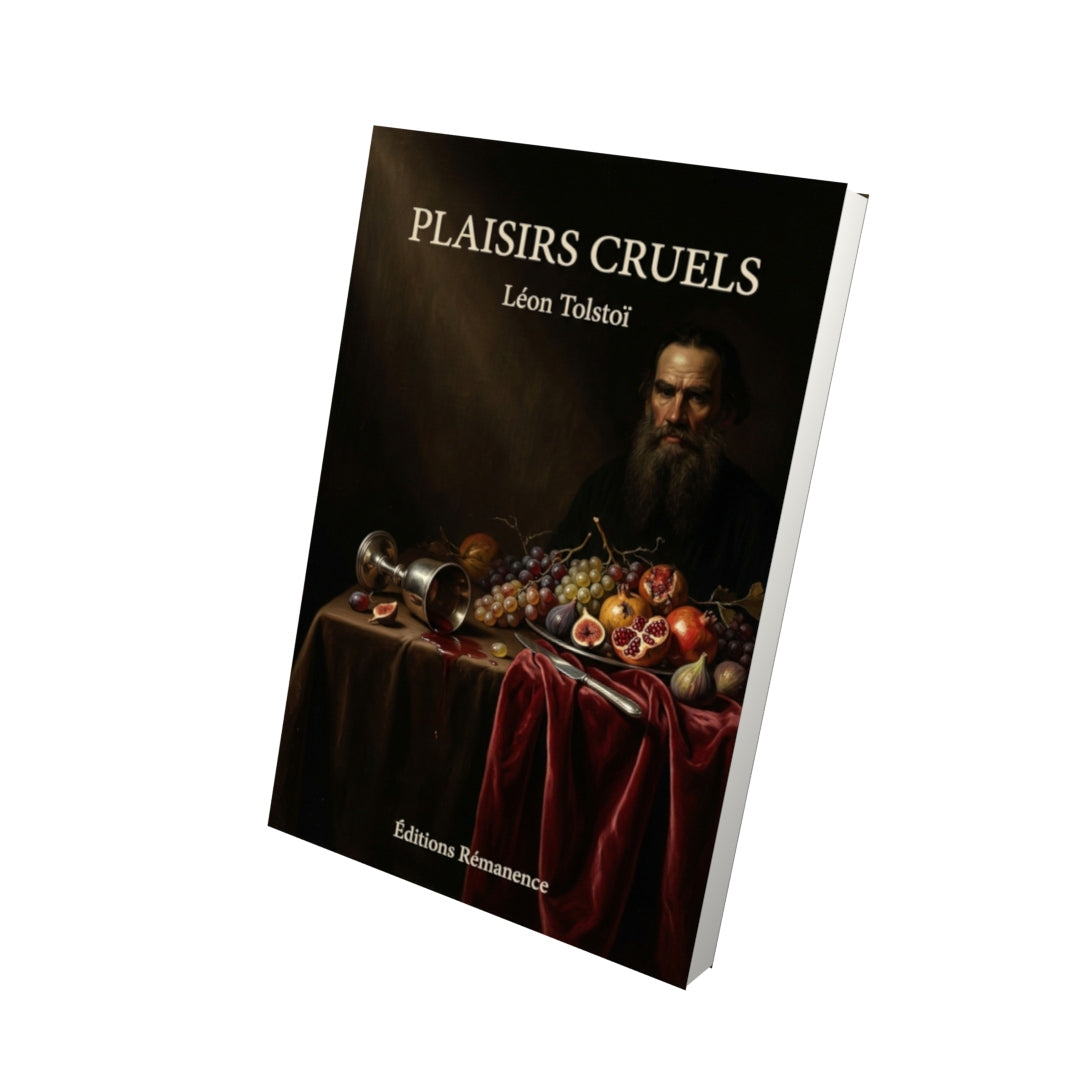 Livre Plaisirs cruels par Léon Tolstoï - Vue 3D - Editions Remanence
