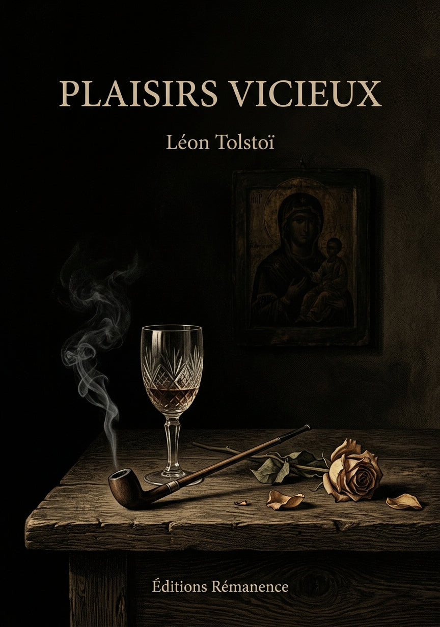 Livre Plaisirs vicieux par Léon Tolstoï - Couverture - Editions Remanence