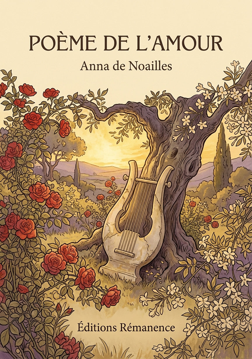 Livre Poème de l’amour par Anna de Noailles - Couverture - Editions Remanence