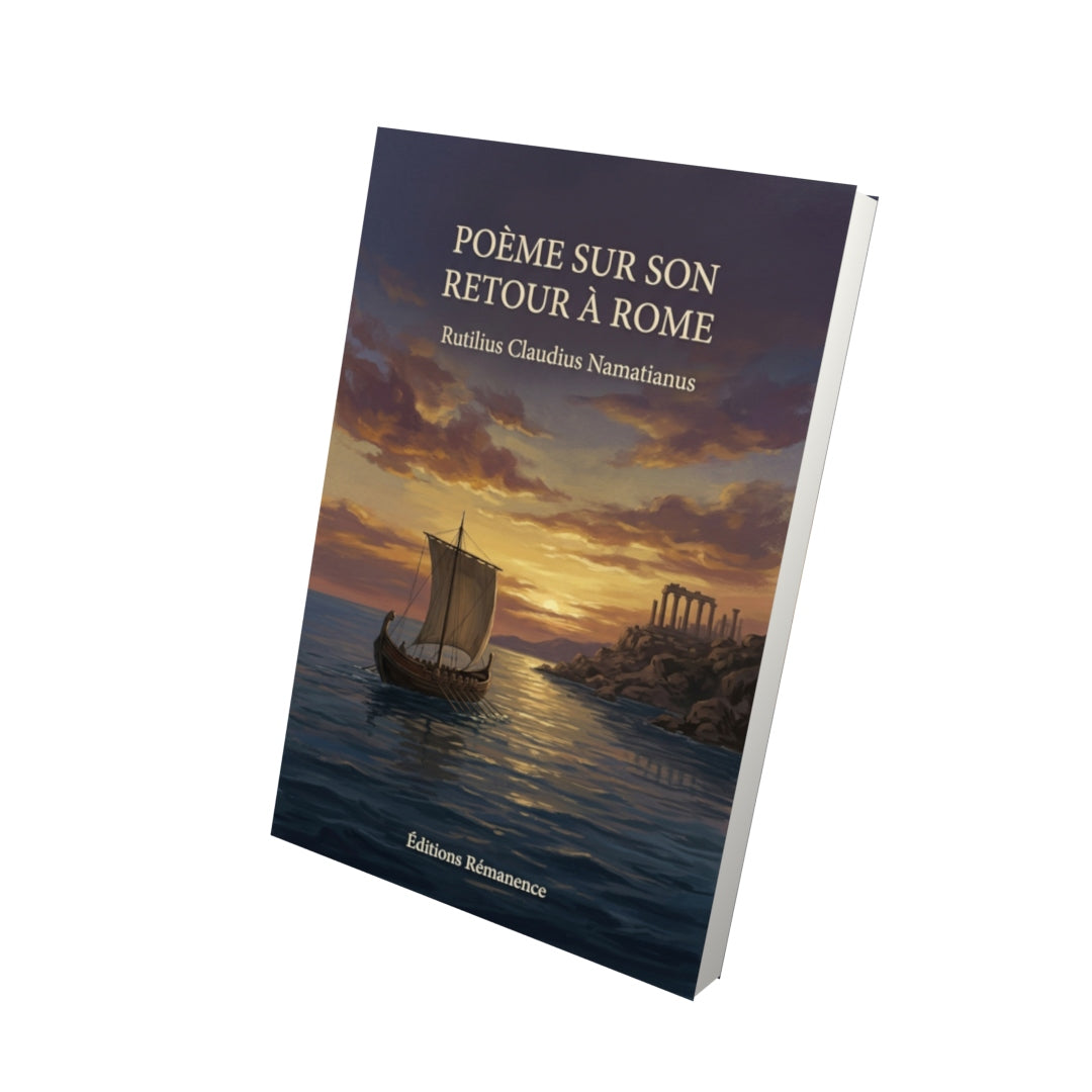 Livre Poème sur son retour à Rome par Rutilius Claudius Namatianus - Vue 3D - Editions Remanence