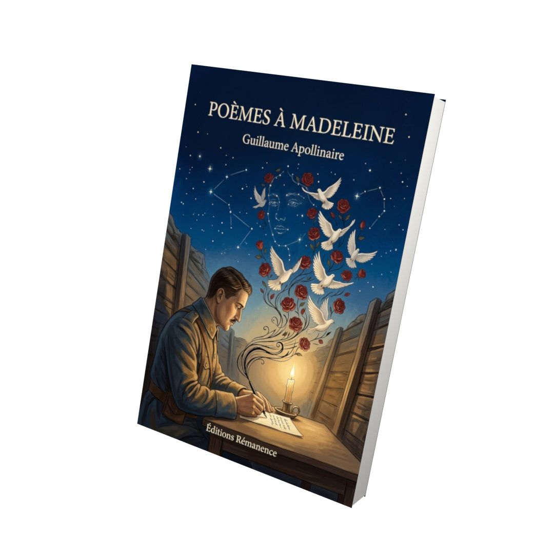 Livre Poèmes à Madeleine par Guillaume Apollinaire - Vue 3D - Editions Remanence
