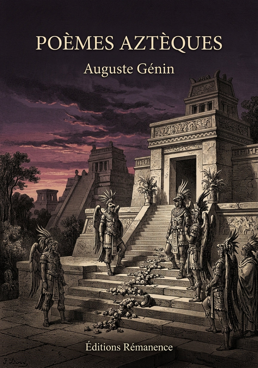 Livre Poèmes aztèques par Auguste Génin - Couverture - Editions Remanence