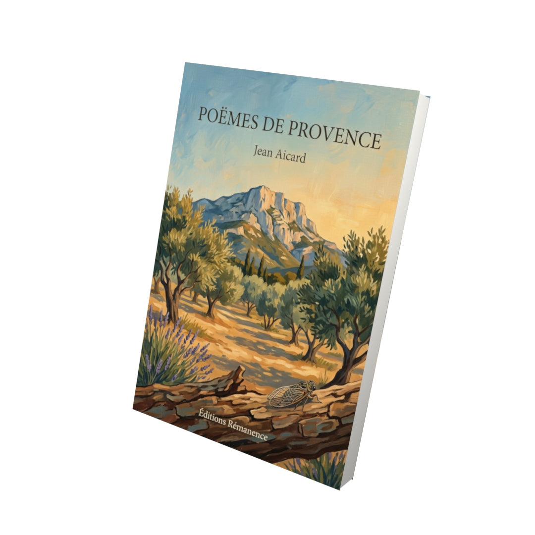 Livre Poëmes de provence par Jean Aicard - Vue 3D - Editions Remanence