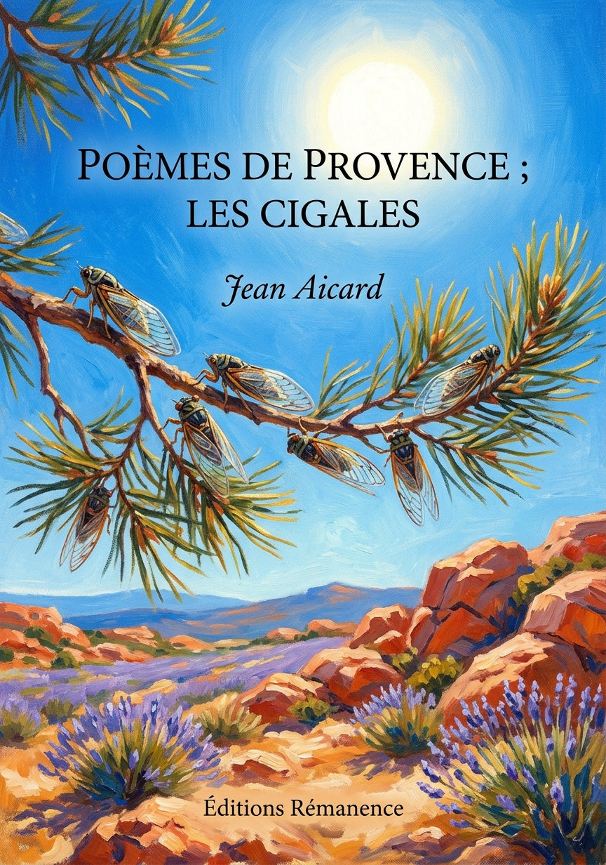 Livre Poèmes de Provence ; Les cigales par Jean Aicard - Couverture - Editions Remanence