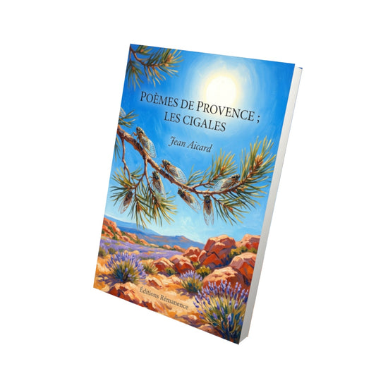 Livre Poèmes de Provence ; Les cigales par Jean Aicard - Vue 3D - Editions Remanence