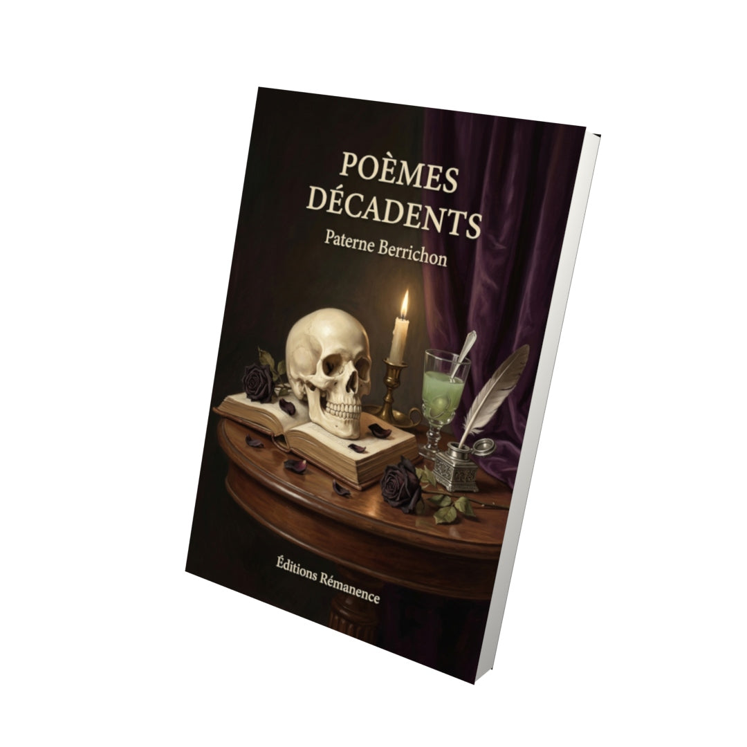Livre Poèmes décadents par Paterne Berrichon - Vue 3D - Editions Remanence