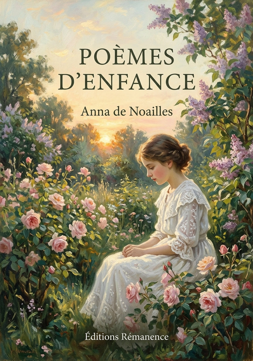 Livre Poèmes d’enfance par Anna de Noailles - Couverture - Editions Remanence