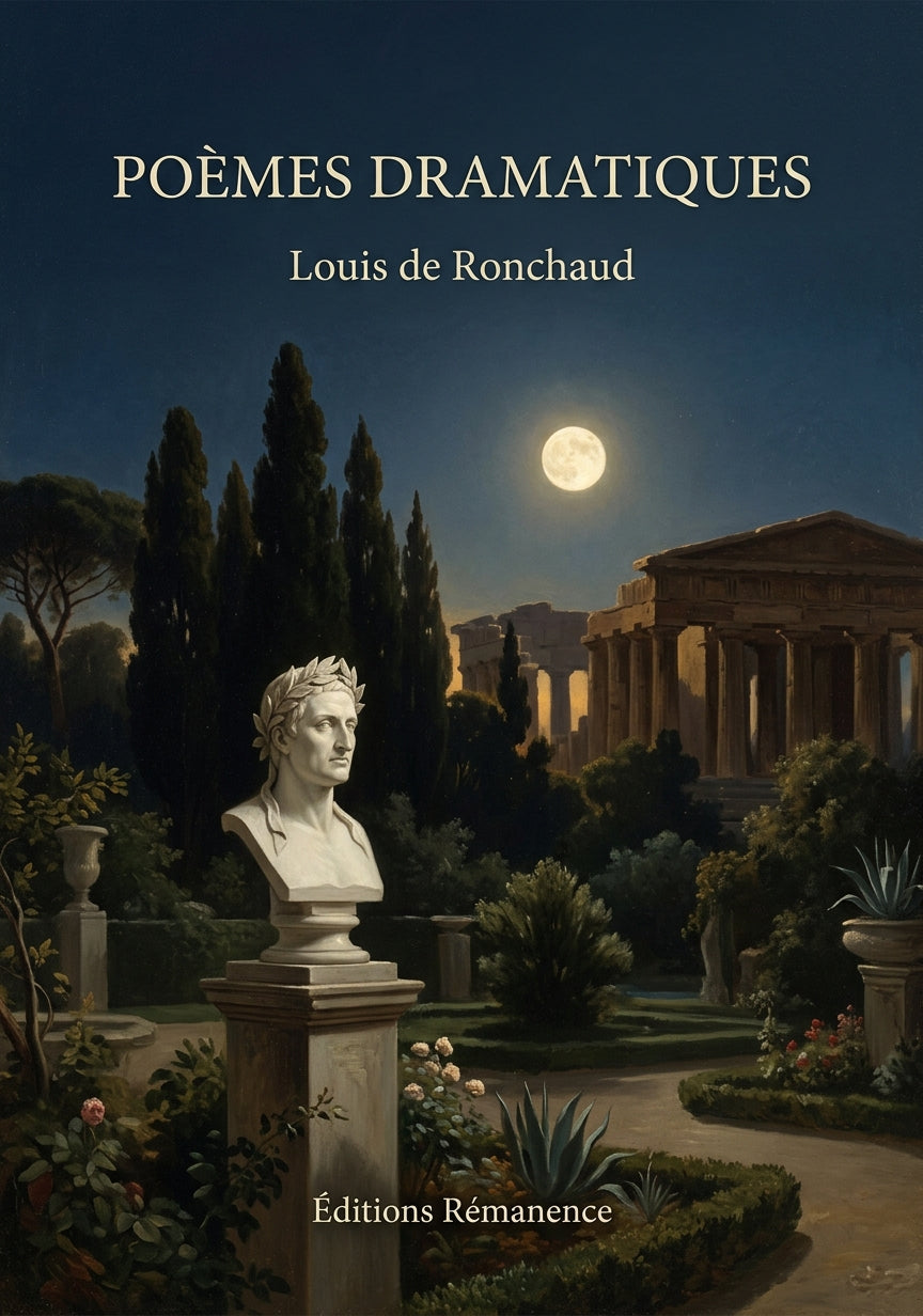 Livre Poèmes dramatiques par Louis de Ronchaud - Couverture - Editions Remanence