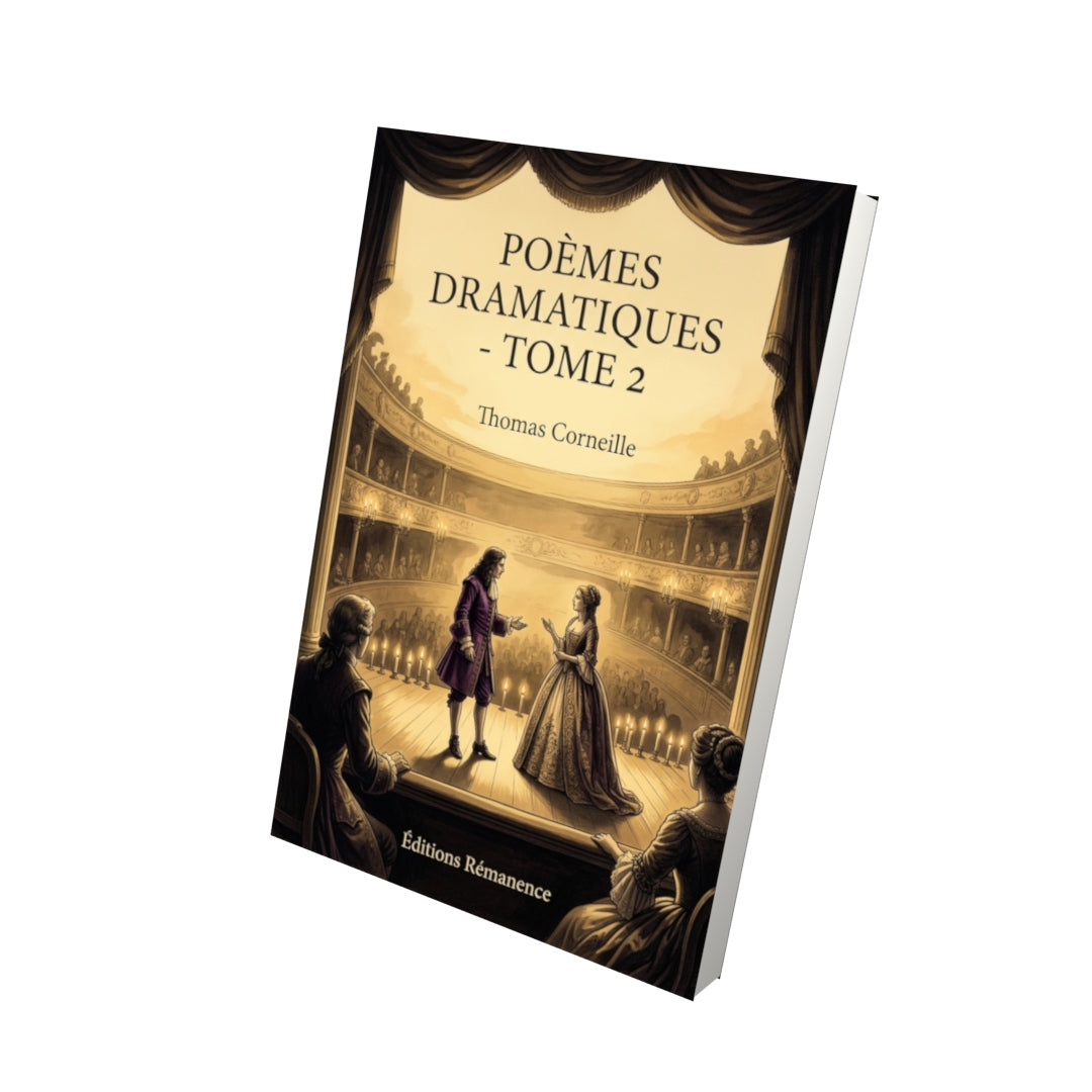 Livre Poèmes dramatiques - Tome 2 par Thomas Corneille - Vue 3D - Editions Remanence