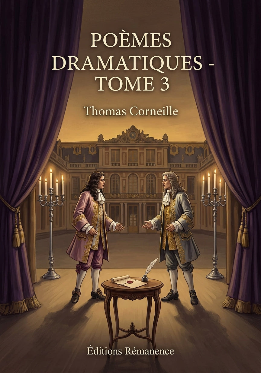 Livre Poèmes dramatiques - Tome 3 par Thomas Corneille - Couverture - Editions Remanence