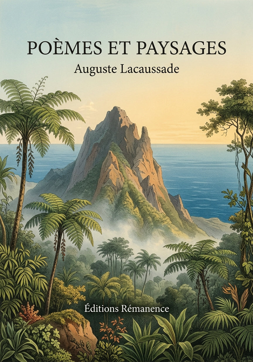 Livre Poèmes et Paysages par Auguste Lacaussade - Couverture - Editions Remanence
