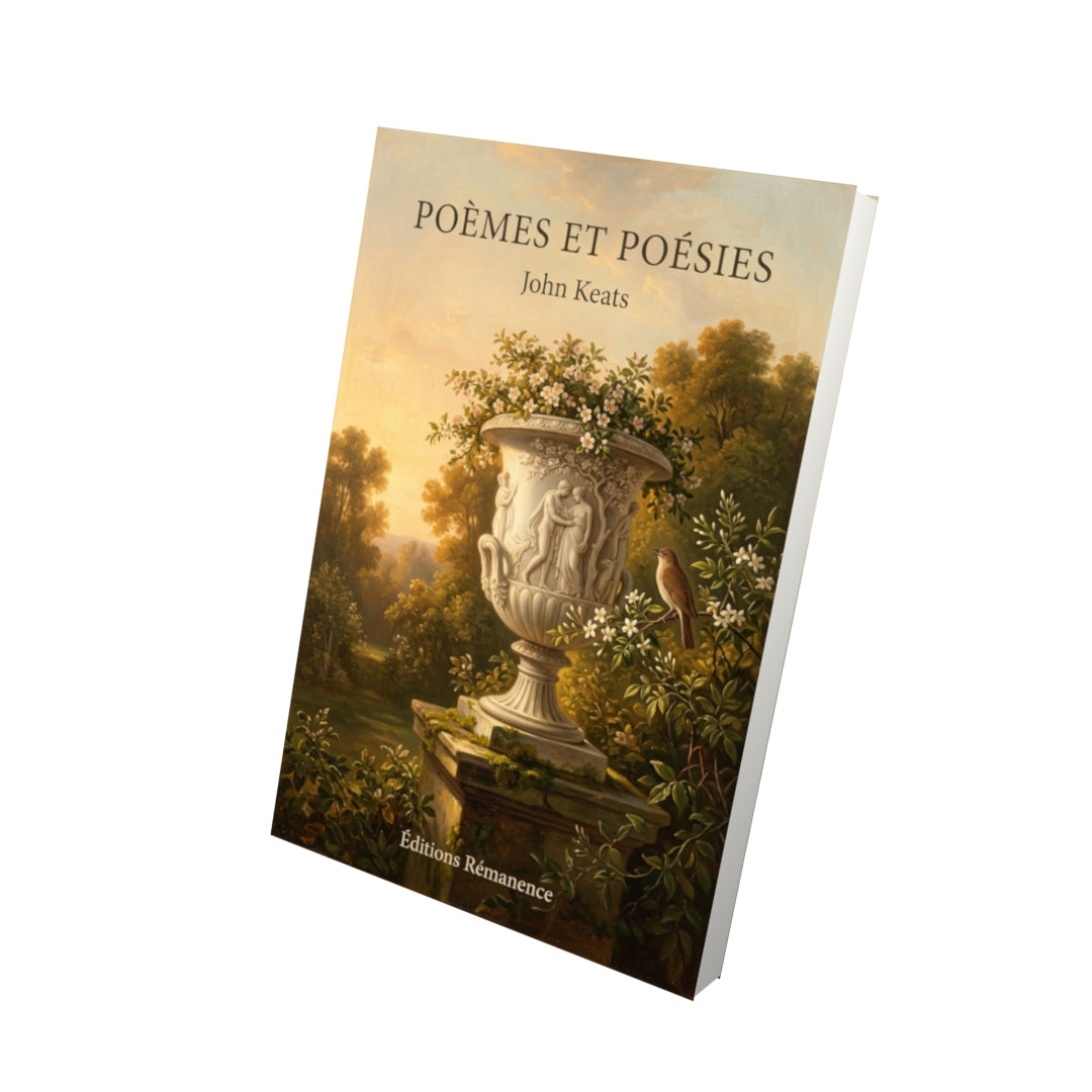 Livre Poèmes et Poésies par John Keats - Vue 3D - Editions Remanence