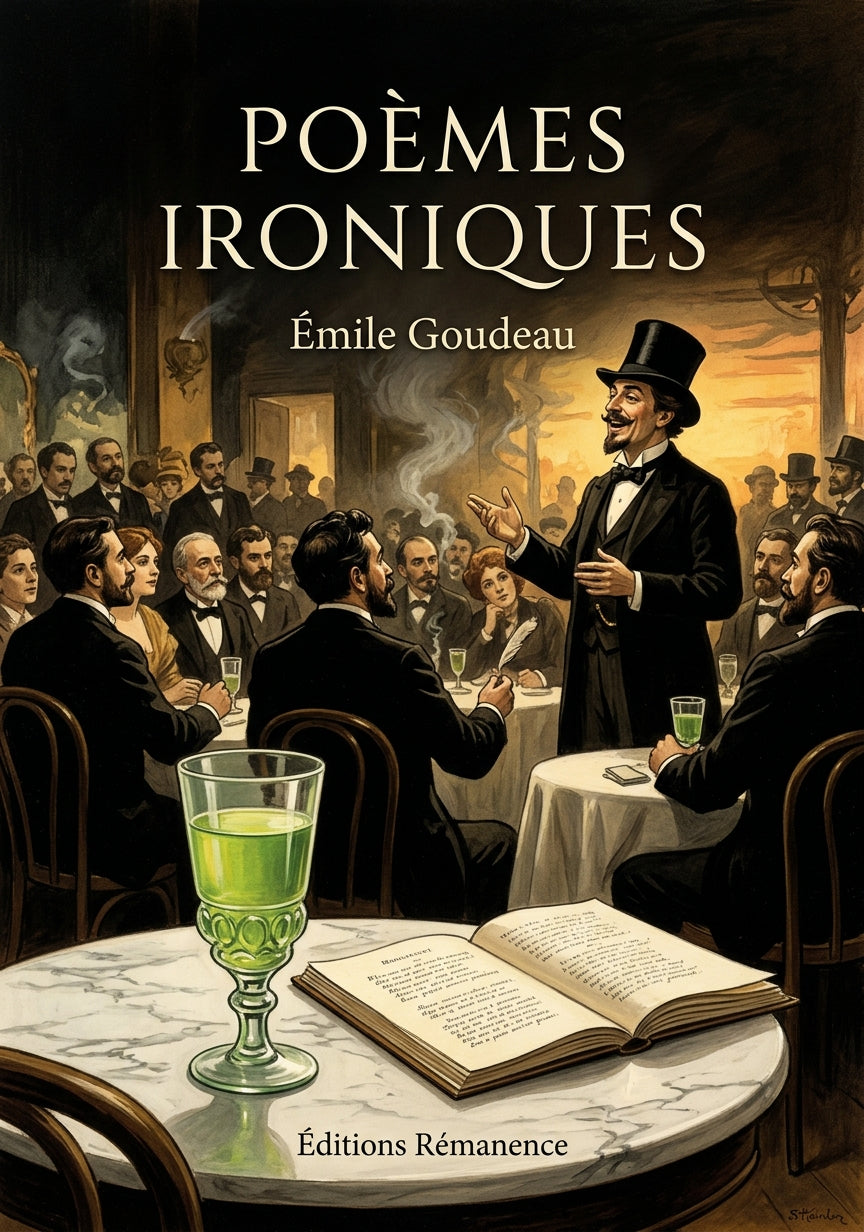 Livre Poèmes ironiques par Émile Goudeau - Couverture - Editions Remanence