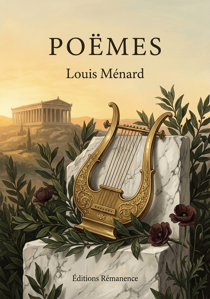Livre Poëmes par Louis Ménard - Couverture - Editions Remanence