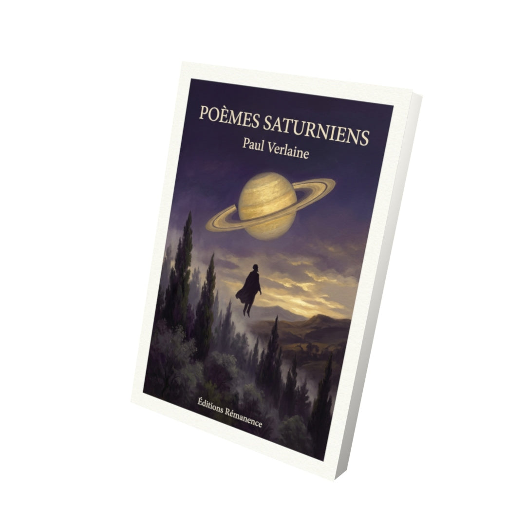 Livre Poèmes saturniens par Paul Verlaine - Vue 3D - Editions Remanence