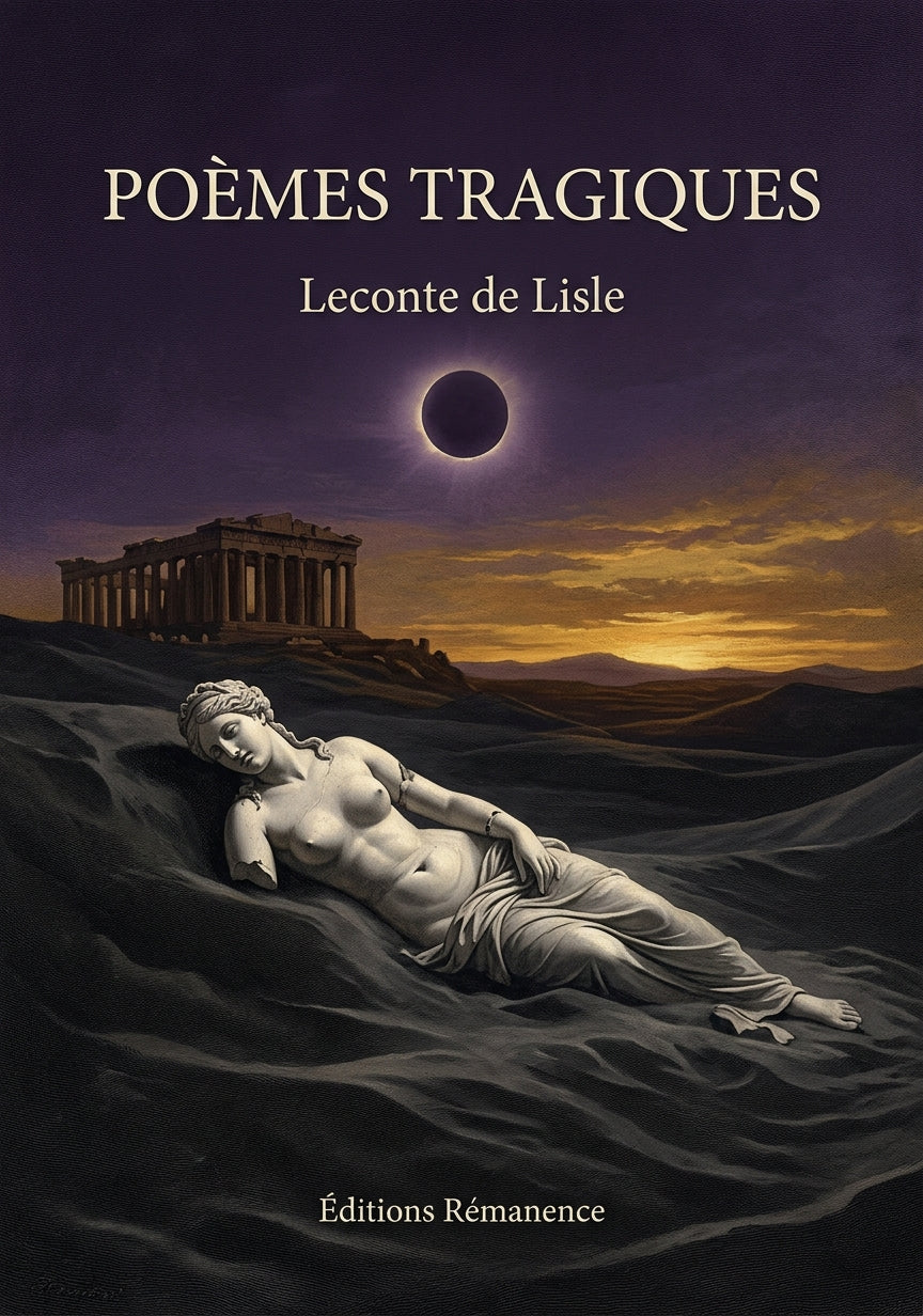 Livre Poèmes tragiques par Leconte de Lisle - Couverture - Editions Remanence