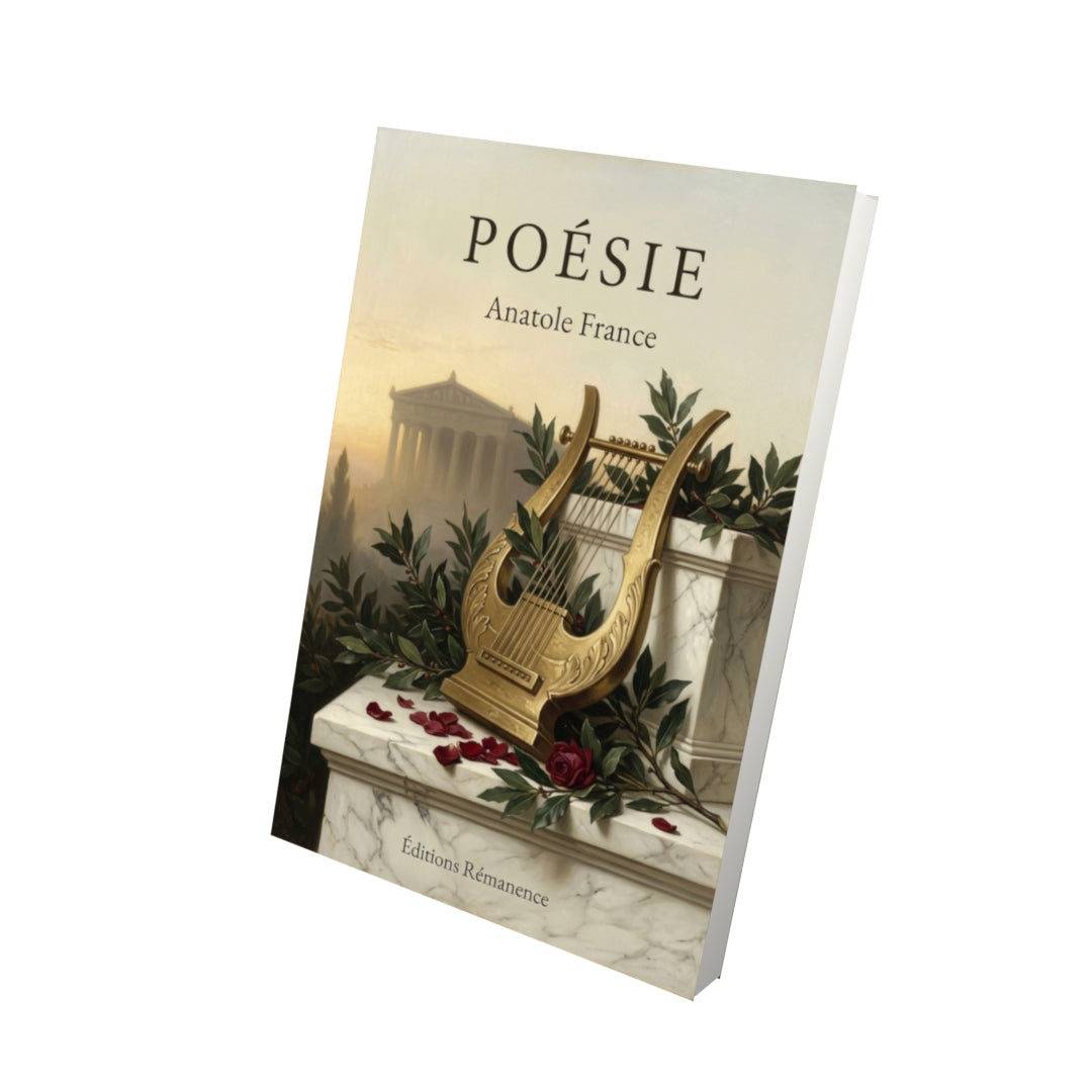 Livre Poésie par Anatole France - Vue 3D - Editions Remanence
