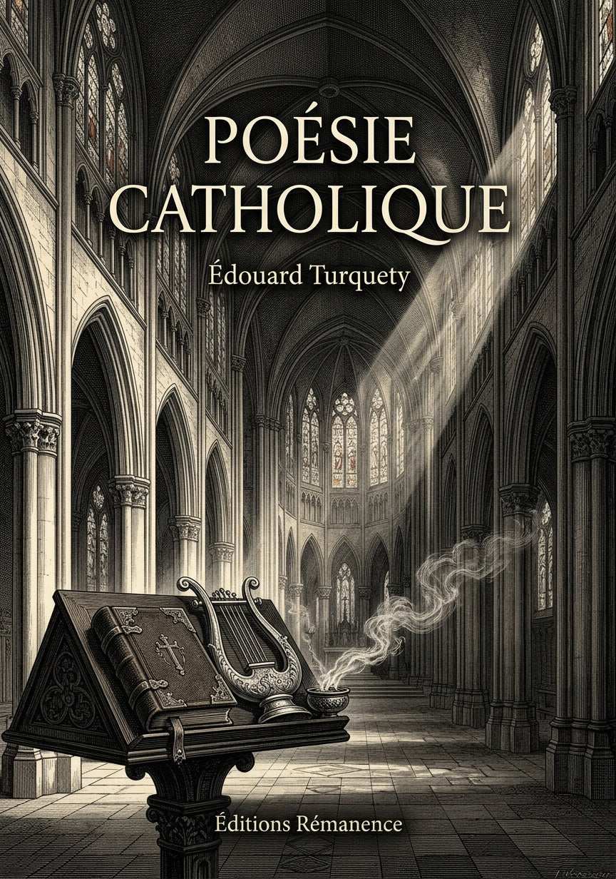 Livre Poésie catholique par Édouard Turquety - Couverture - Editions Remanence