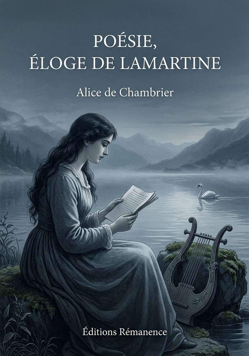 Livre Poésie, Éloge de Lamartine par Alice de Chambrier - Couverture - Editions Remanence