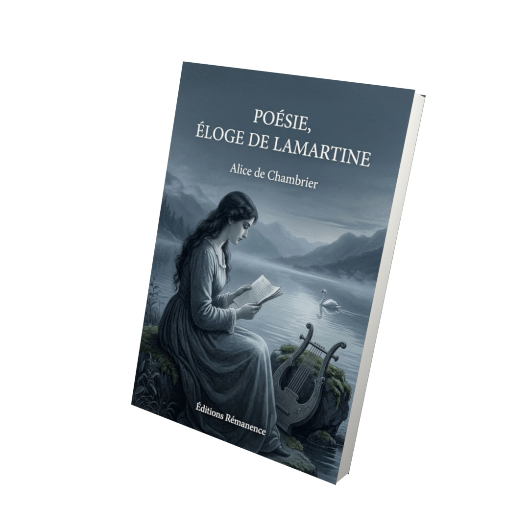 Livre Poésie, Éloge de Lamartine par Alice de Chambrier - Vue 3D - Editions Remanence
