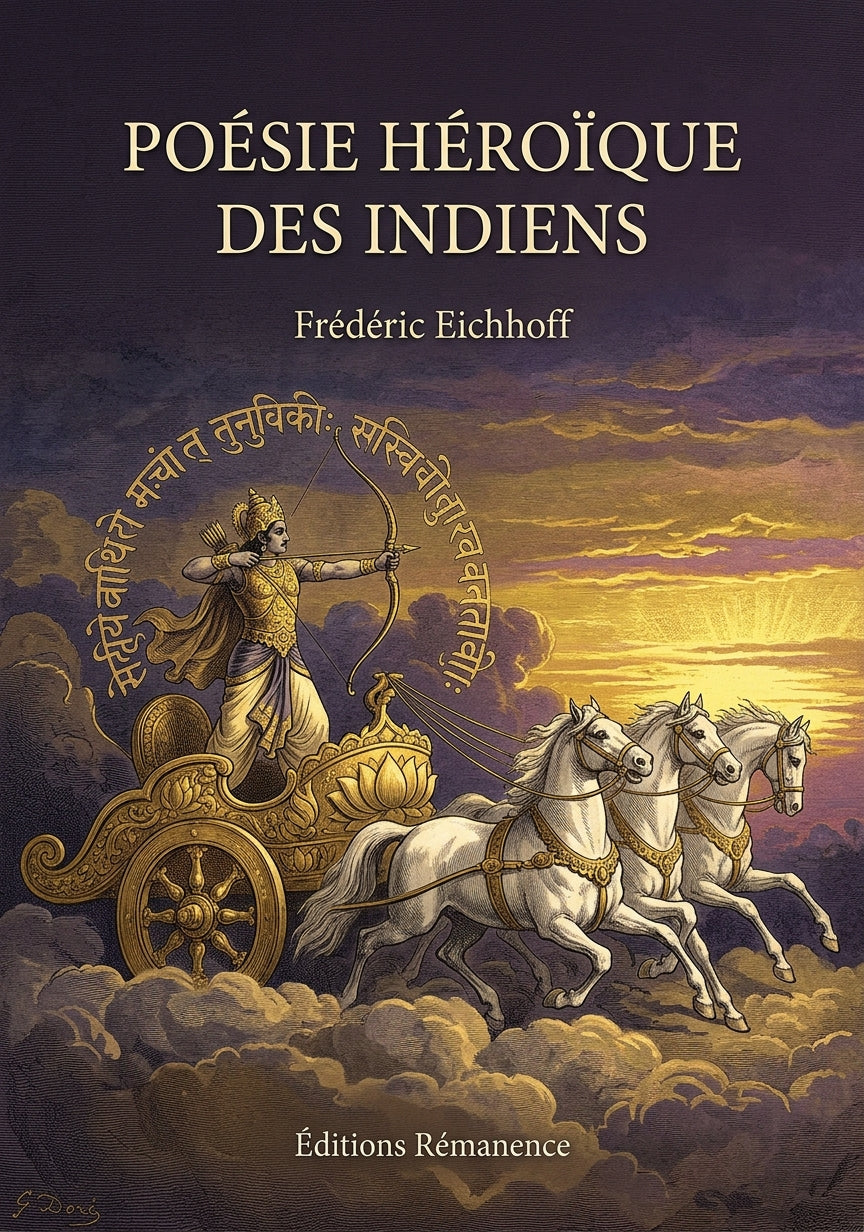 Livre Poésie héroïque des Indiens par Frédéric Eichhoff - Couverture - Editions Remanence
