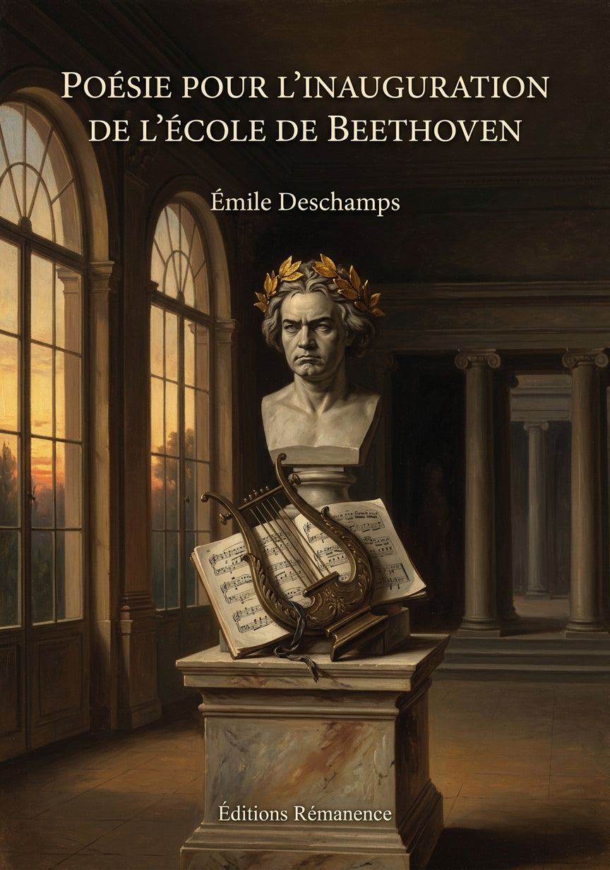 Livre Poésie pour l’inauguration de l’école de Beethoven par Émile Deschamps - Couverture - Editions Remanence