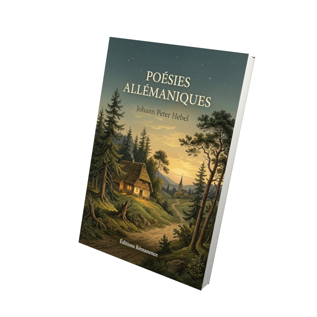 Livre Poésies allémaniques par Johann Peter Hebel - Vue 3D - Editions Remanence